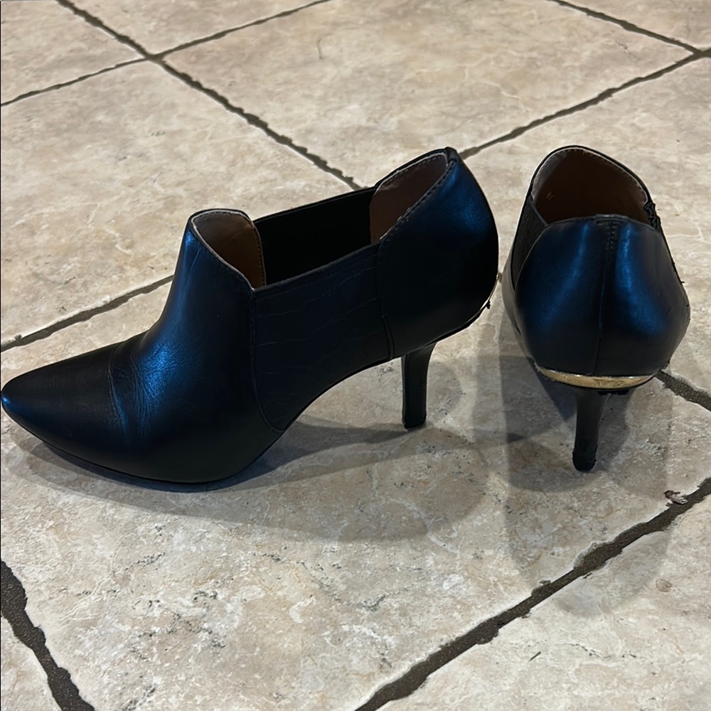 Calvin Klein Black Heeled Boots for Chic Style